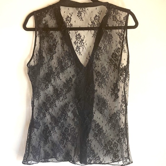T Tahari sheer lace tank - Picture 2 of 5